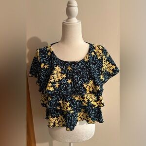 ZARA BASIC Floral Blouse